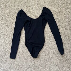 American apparel Backless long sleeve bodysuit